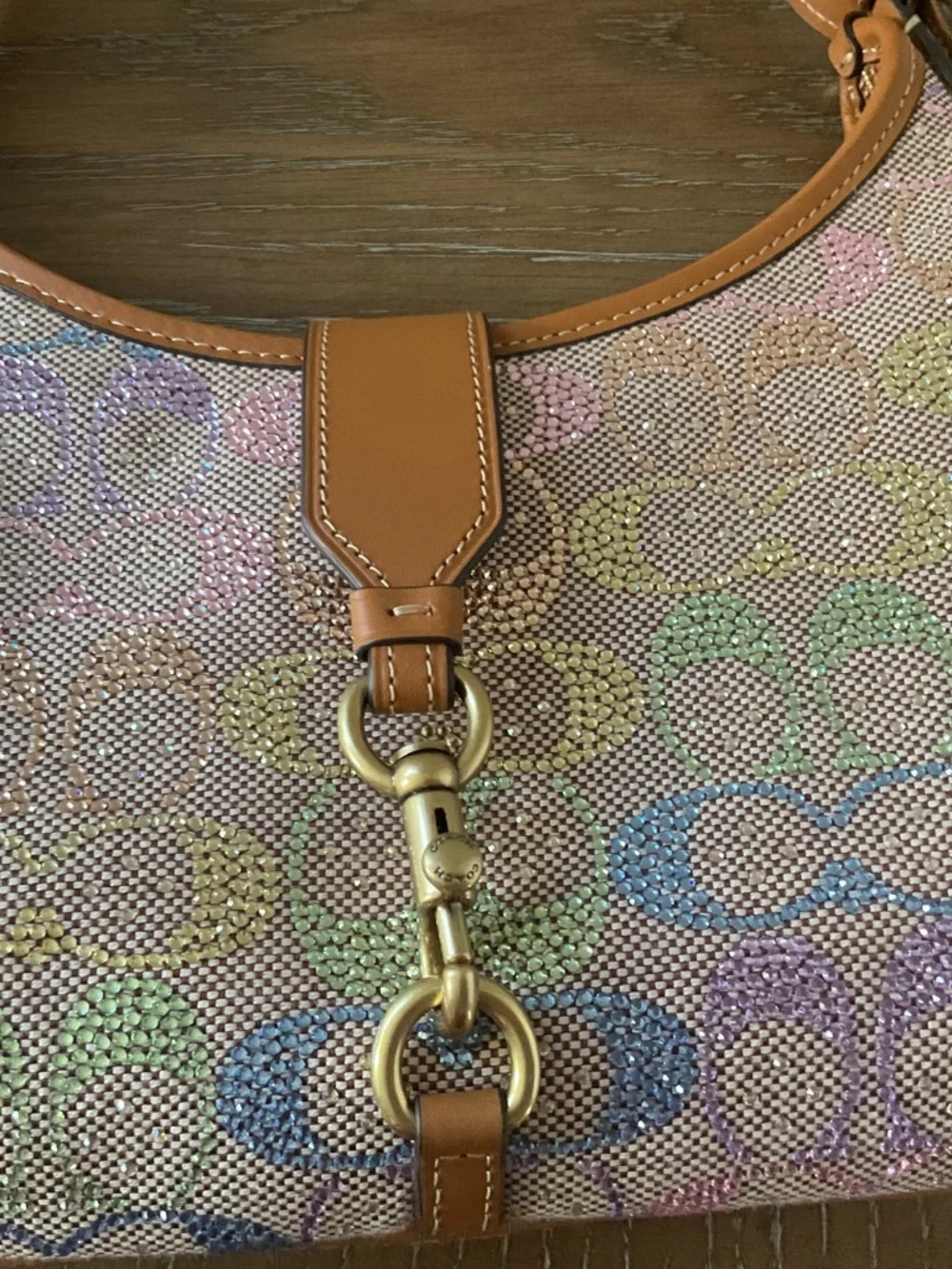 Coach rainbow crystal Hampton in signature jacquard - Picture 8 of 15